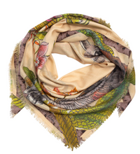 Load image into Gallery viewer, Echo Hoot Hoot Print Square Scarf
