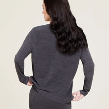 Load image into Gallery viewer, Barefoot Dreams CozyChic Ultra Lite Drop Shoulder Pullover, Carbon
