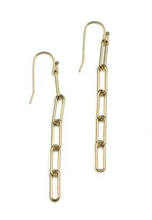Load image into Gallery viewer, Cristina V Safety Pin Chain Earrings
