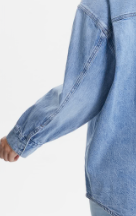 Load image into Gallery viewer, Oversized Denim Shirt Jacket, Light Denim Wash
