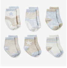 Load image into Gallery viewer, Elegant Baby 6 Pack Baby Blues Anklet Baby Socks
