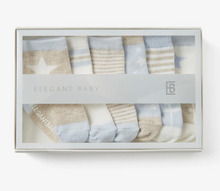 Load image into Gallery viewer, Elegant Baby 6 Pack Baby Blues Anklet Baby Socks
