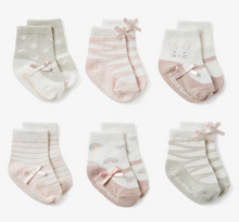 Load image into Gallery viewer, Elegant Baby 6 Pack Mary Jane Anklet Baby Socks
