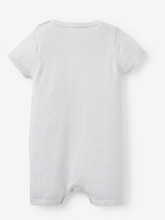 Load image into Gallery viewer, Pale Blue Bunny Knit Shortall Romper
