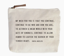 Load image into Gallery viewer, Canvas Zip Quote Bag (8 Styles)
