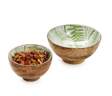 Load image into Gallery viewer, Fern Handcrafted Wood Pedestal Bowls, 2 Sizes
