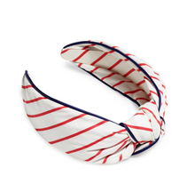 Load image into Gallery viewer, Knotted Headbands (Navy, Red/White Stripe)
