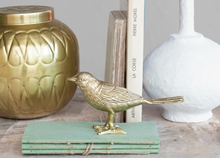 Load image into Gallery viewer, Cast Aluminum Bird, Gold Finish
