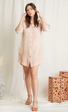 Load image into Gallery viewer, Abril Linen Tunic (White, Beige)
