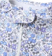 Load image into Gallery viewer, Fleur D'Azur Footed Romper

