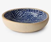 Load image into Gallery viewer, Terrafirma Ceramic Cobalt Dessert Bowl, 6" (3 Patterns)
