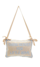 Load image into Gallery viewer, Thank Heaven Baby Embroidered Door Hanger (Pink, Blue)
