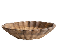 Load image into Gallery viewer, Mango Wood Scallop Bowl
