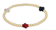 Load image into Gallery viewer, Enewton Signature Cross Gold Beaded Bracelet, Firecracker (2mm, 3mm)
