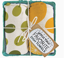 Load image into Gallery viewer, Hand Printed Cotton Dish Towel Set (6 Styles)
