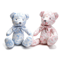 Load image into Gallery viewer, Toile Teddy Bear (Pink, Blue)
