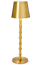 Load image into Gallery viewer, Cordless Bamboo Table Lamp,  Gold or White

