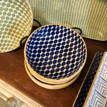Load image into Gallery viewer, Terrafirma Ceramic Cobalt Dessert Bowl, 6" (3 Patterns)
