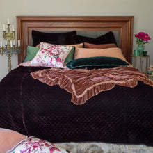 Load image into Gallery viewer, Bella Notte Linens Silk Velvet Quilted Coverlet

