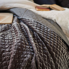 Load image into Gallery viewer, Bella Notte Linens Silk Velvet Quilted Coverlet
