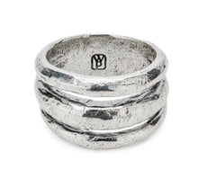 Load image into Gallery viewer, Waxing Poetic Alliteration Ring, Sterling Silver

