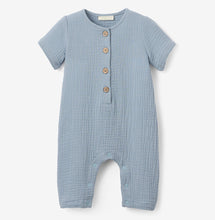 Load image into Gallery viewer, Elegant Baby Organic Cotton Baby Jumpsuit, Blue
