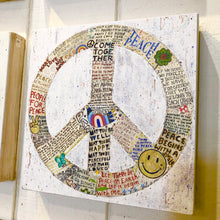 Load image into Gallery viewer, "Choose Peace" Art on Wood, 12"x12", White
