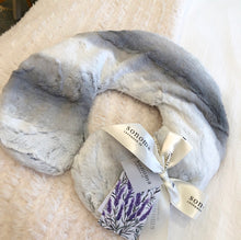 Load image into Gallery viewer, Lavender Faux Fur Neck Pillow, Angora
