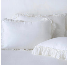Load image into Gallery viewer, IN STOCK Bella Notte Linens Linen Whisper Sham (Deluxe, White)
