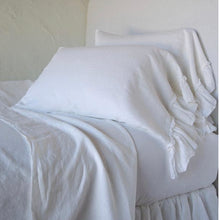 Load image into Gallery viewer, IN STOCK Bella Notte Linens Linen Whisper Pillowcase (White, Parchment)
