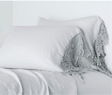 Load image into Gallery viewer, IN STOCK Bella Notte Linens Frida Pillowcase, Sterling (Retired Color)
