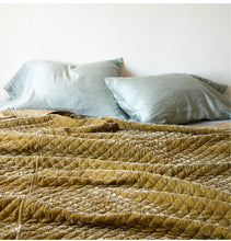 Load image into Gallery viewer, IN STOCK Bella Notte Linens Silk Velvet Quilted Throw Blanket (Pearl, Midnight, White)
