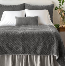 Load image into Gallery viewer, Bella Notte Linens Silk Velvet Quilted Coverlet
