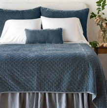 Load image into Gallery viewer, Bella Notte Linens Silk Velvet Quilted Coverlet
