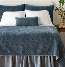 Load image into Gallery viewer, Bella Notte Linens Silk Velvet Quilted Coverlet
