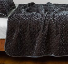 Load image into Gallery viewer, Bella Notte Linens Silk Velvet Quilted Coverlet

