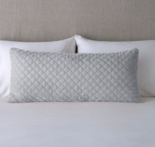 Load image into Gallery viewer, Bella Notte Linens Silk Velvet Quilted Lumbar Throw Pillow, 16" x 36"
