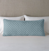 Load image into Gallery viewer, Bella Notte Linens Silk Velvet Quilted Lumbar Throw Pillow, 16" x 36"
