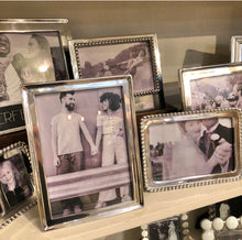 Load image into Gallery viewer, Mariposa Silver Beaded Frame, 4x6 photo
