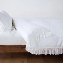 Load image into Gallery viewer, IN STOCK Bella Notte Linens Linen Whisper Duvet Cover, Queen (White, Parchment)
