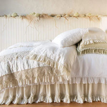 Load image into Gallery viewer, IN STOCK Bella Notte Linens Linen Whisper Duvet Cover, Queen (White, Parchment)

