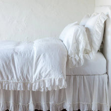 Load image into Gallery viewer, IN STOCK Bella Notte Linens Linen Whisper Duvet Cover, Queen (White, Parchment)
