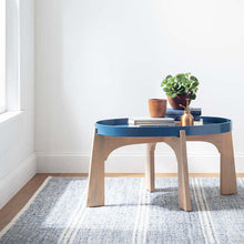 Load image into Gallery viewer, Dash &amp; Albert Malta Woven Wool Rug - Blue or Natural
