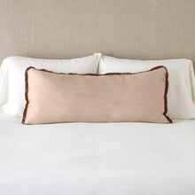 Load image into Gallery viewer, IN STOCK Bella Notte Linens Paloma Lumbar Throw Pillow, 16" x 36", Rouge
