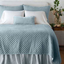 Load image into Gallery viewer, Bella Notte Linens Silk Velvet Quilted Coverlet
