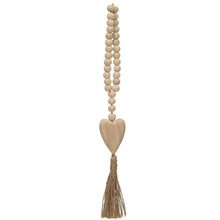 Load image into Gallery viewer, Wood Beads with Heart Pendant
