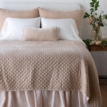 Load image into Gallery viewer, Bella Notte Linens Silk Velvet Quilted Coverlet
